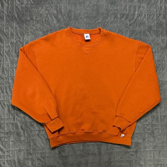 Russell Athletic Other - Vintage 90s Orange Blank‎ Russell Athletics Mens Large Crewneck